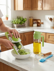 4-in-1 Ramzan Sahulat Bundle (Slicer, Oil Bottle, Hand Beater, Oil Brush)