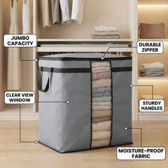 Premium Jumbo Storage Bags for Clothes & Blankets (Moisture Proof)